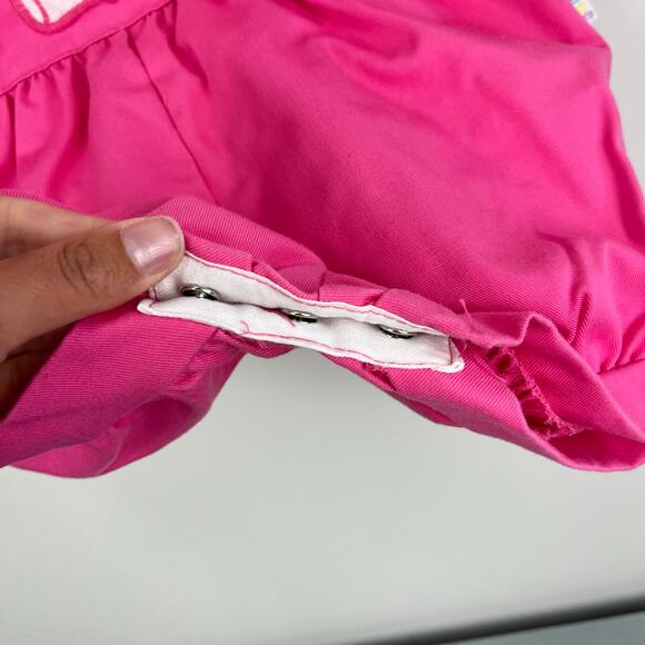 Vintage Healthtex Pink Teddy Bear Shortall Romper 18 Months USA - Picture 4 of 7